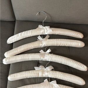 White Satin Padded Bridal Hangers